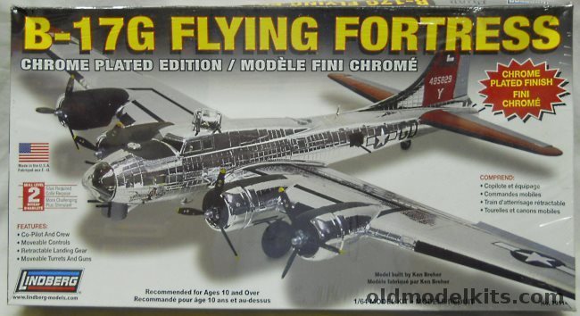 Lindberg 1/64 Boeing B-17G Flying Fortress Chrome Plated, 70514 plastic model kit